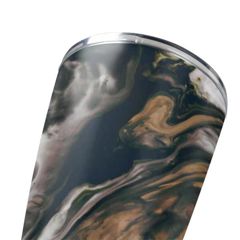 Copper and Black Marble Ink Yeti 20oz Tumbler Skin