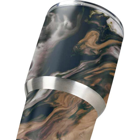 Copper and Black Marble Ink Yeti 30oz Rambler Tumbler Skin