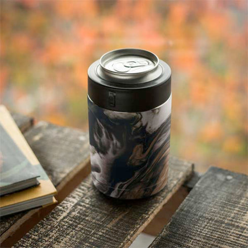 Copper and Black Marble Ink Yeti Colster Can Insulator Skin