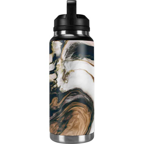 Copper and Black Marble Ink YETI Rambler 36oz Bottle Skin