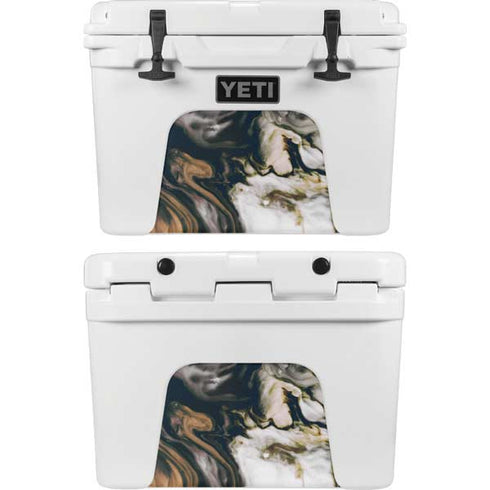 Copper and Black Marble Ink YETI Tundra 35 Hard Cooler Skin