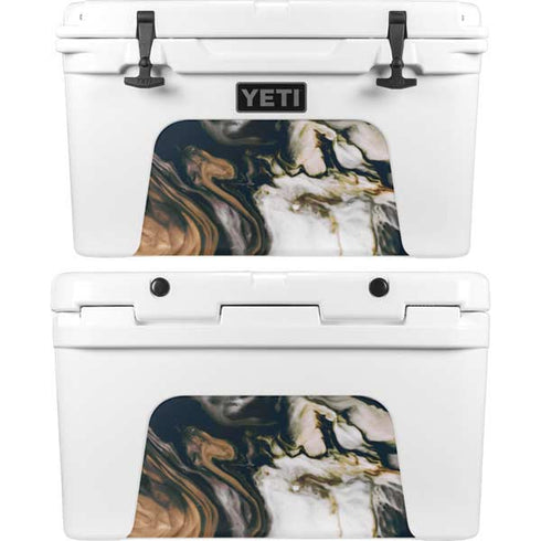 Copper and Black Marble Ink YETI Tundra 45 Hard Cooler Skin
