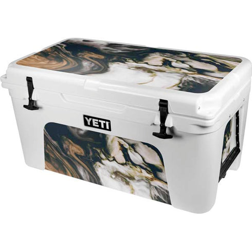 Copper and Black Marble Ink YETI Tundra 65 Hard Cooler Skin