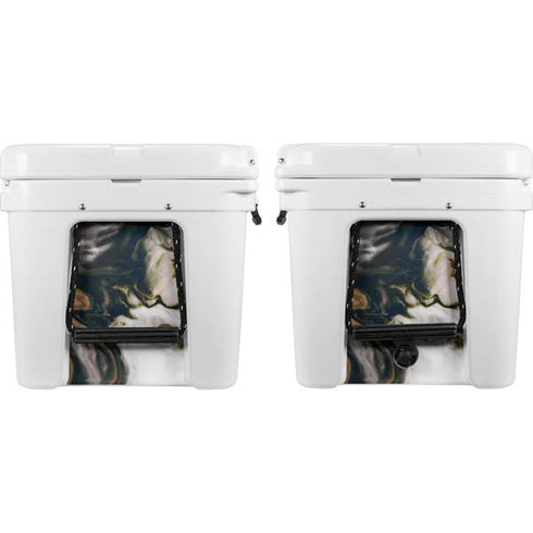 Copper and Black Marble Ink YETI Tundra 65 Hard Cooler Skin