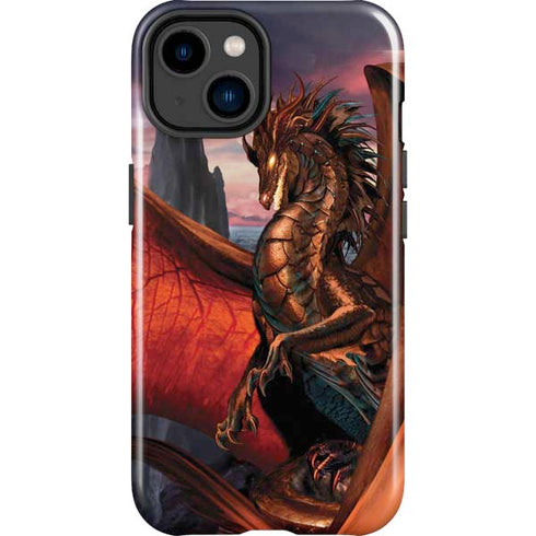 Coppervein Dragon by Ruth Thompson iPhone 15 Plus Impact Case