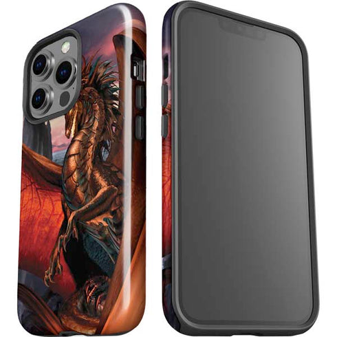 Coppervein Dragon by Ruth Thompson iPhone 15 Pro Impact Case