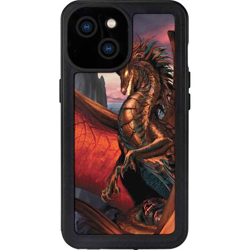 Coppervein Dragon by Ruth Thompson iPhone 15 Waterproof Case