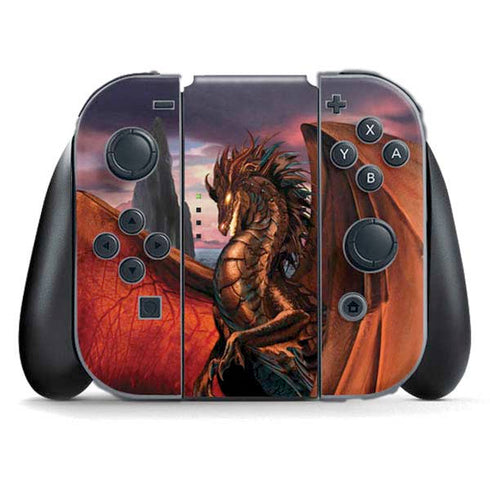 Coppervein Dragon by Ruth Thompson Nintendo Switch (2017-2021) Joy-Con Controller Skin