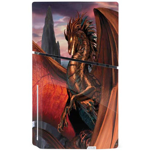 Coppervein Dragon by Ruth Thompson PS5 Slim Disk Console Skin