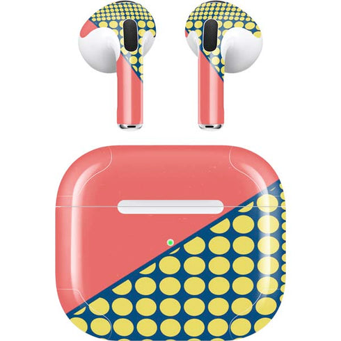 Coral Diagonal Split Apple AirPods (3rd Gen 2021) Skin