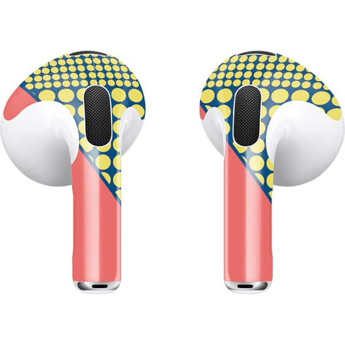 Coral Diagonal Split Apple AirPods (3rd Gen 2021) Skin