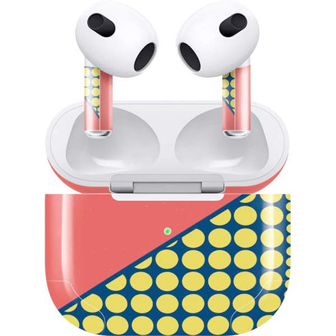 Coral Diagonal Split Apple AirPods (3rd Gen 2021) Skin