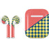 Coral Diagonal Split Apple AirPods Skin
