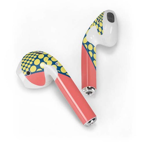 Coral Diagonal Split Apple AirPods Skin