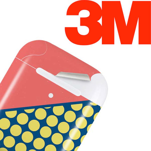 Coral Diagonal Split Apple AirPods Skin