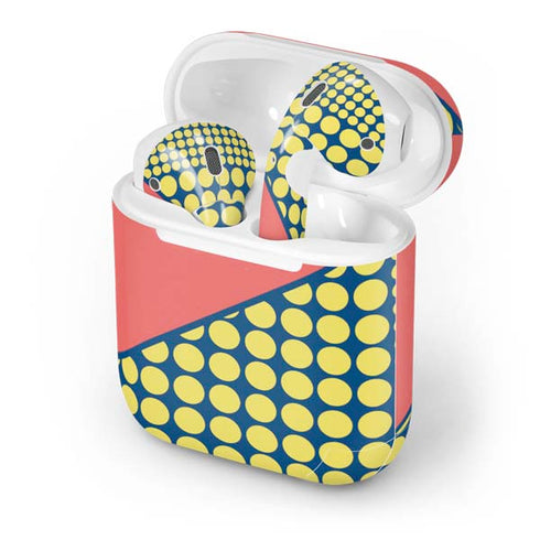 Coral Diagonal Split Apple AirPods Skin