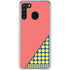 Coral Diagonal Split Galaxy A21 Clear Case