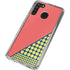 Coral Diagonal Split Galaxy A21 Clear Case