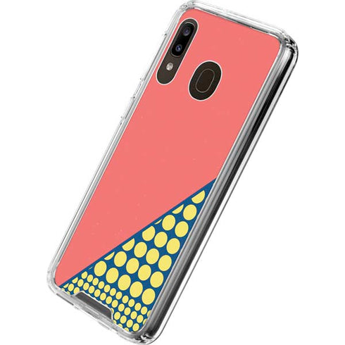 Coral Diagonal Split Galaxy A30 Clear Case