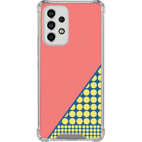 Coral Diagonal Split Galaxy A53 5G Clear Case