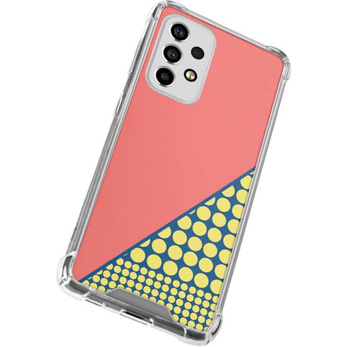 Coral Diagonal Split Galaxy A53 5G Clear Case