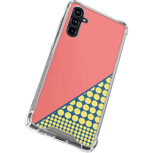 Coral Diagonal Split Galaxy A54 5G Clear Case