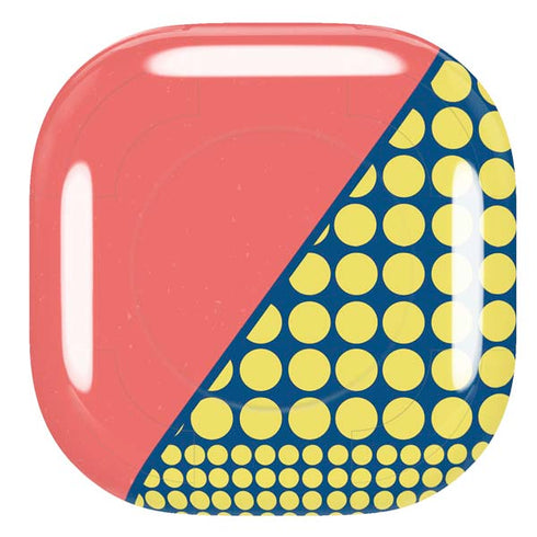 Coral Diagonal Split Galaxy Buds Live Skin