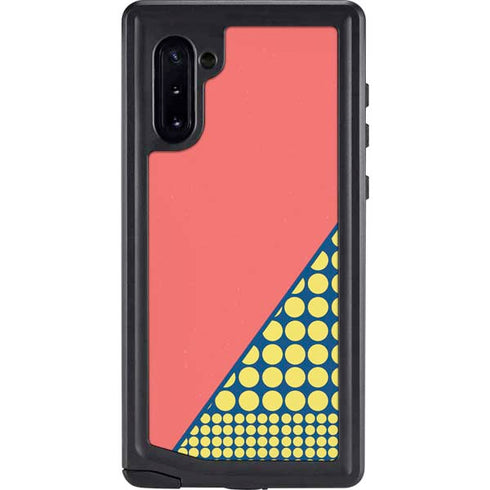 Coral Diagonal Split Galaxy Note 10 Waterproof Case