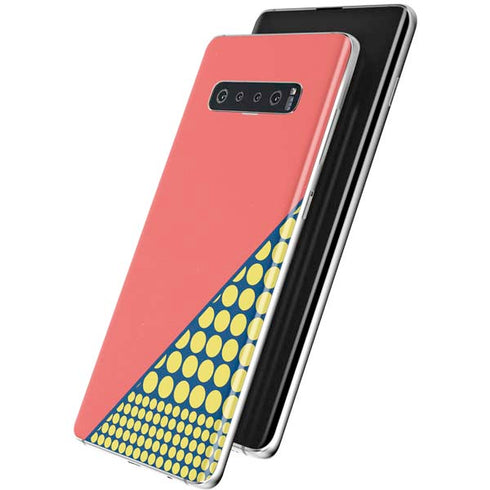 Coral Diagonal Split Galaxy S10 Skin