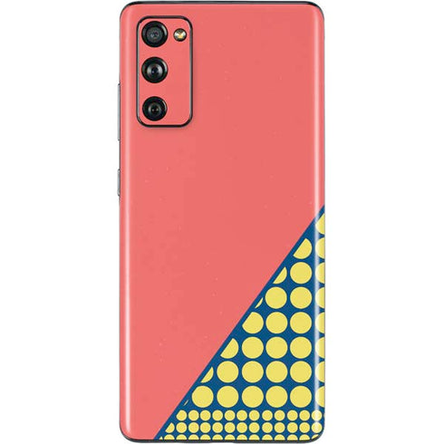 Coral Diagonal Split Galaxy S20 Fan Edition Skin