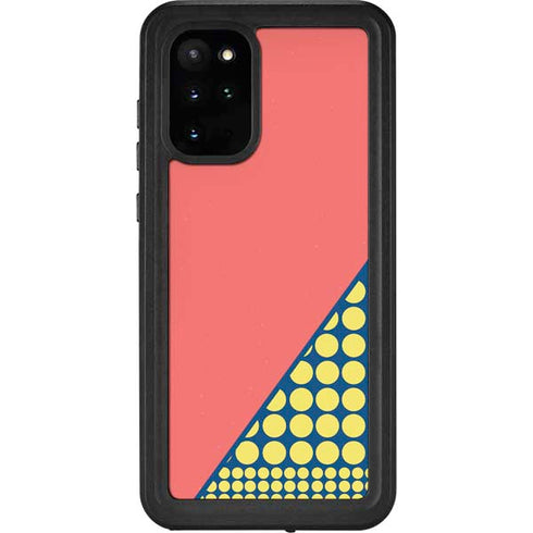Coral Diagonal Split Galaxy S20 Plus Waterproof Case