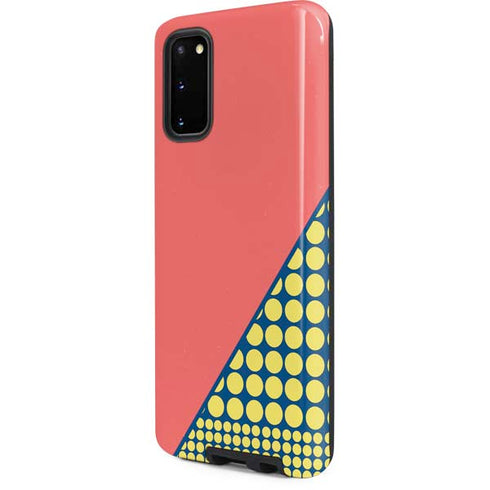 Coral Diagonal Split Galaxy S20 Pro Case