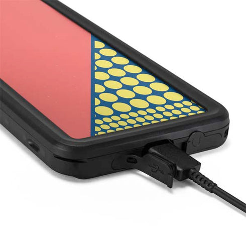 Coral Diagonal Split Galaxy S20 Waterproof Case