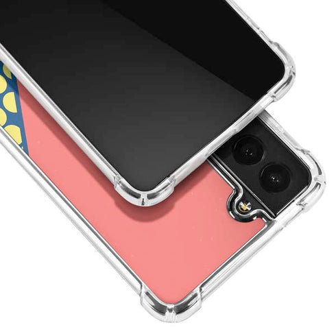 Coral Diagonal Split Galaxy S21 5G Clear Case