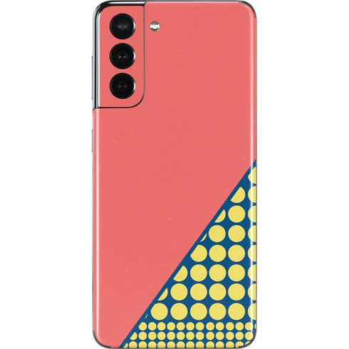 Coral Diagonal Split Galaxy S21 5G Skin