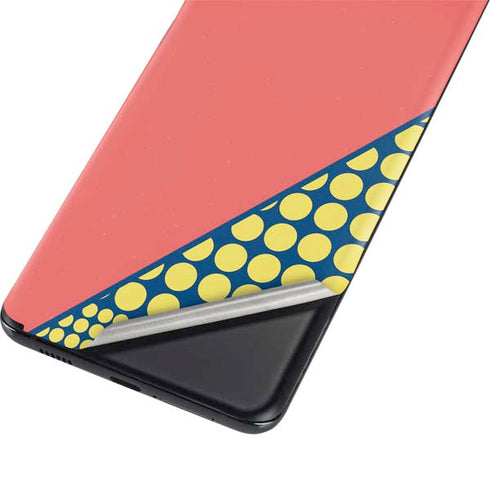 Coral Diagonal Split Galaxy S21 5G Skin