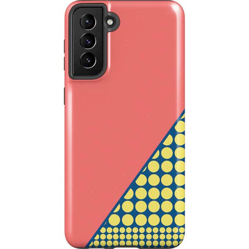 Coral Diagonal Split Galaxy S21 Plus 5G Pro Case