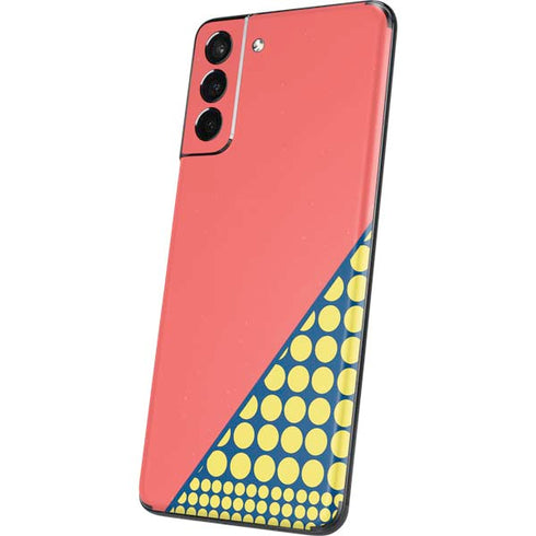 Coral Diagonal Split Galaxy S21 Plus 5G Skin