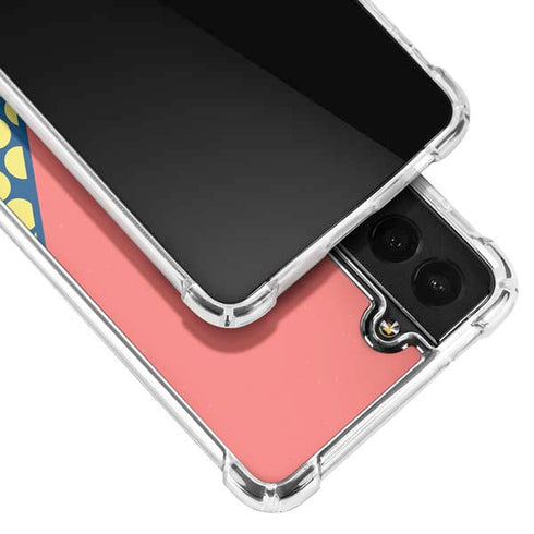 Coral Diagonal Split Galaxy S22 Plus Clear Case