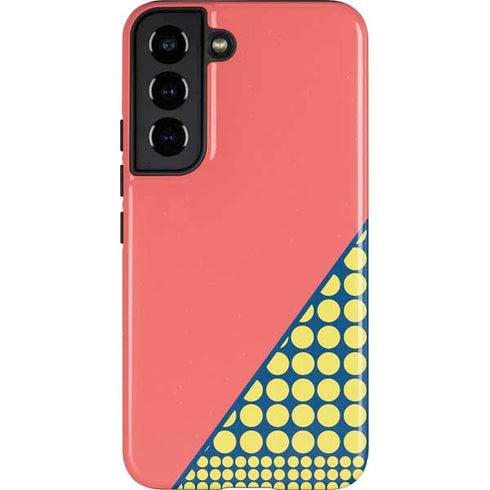Coral Diagonal Split Galaxy S22 Pro Case