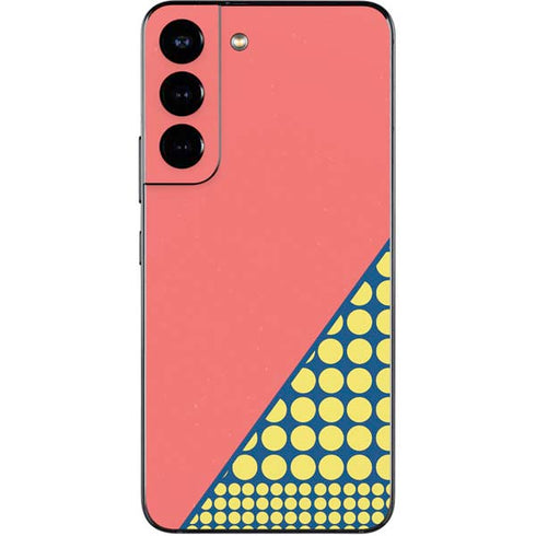 Coral Diagonal Split Galaxy S22 Skin