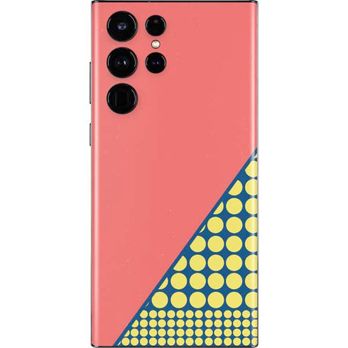 Coral Diagonal Split Galaxy S22 Ultra Skin