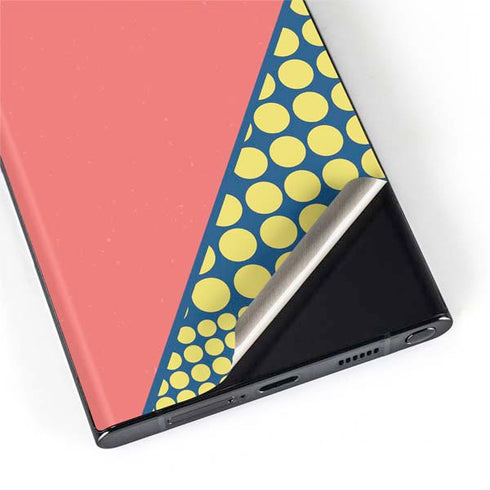Coral Diagonal Split Galaxy S22 Ultra Skin