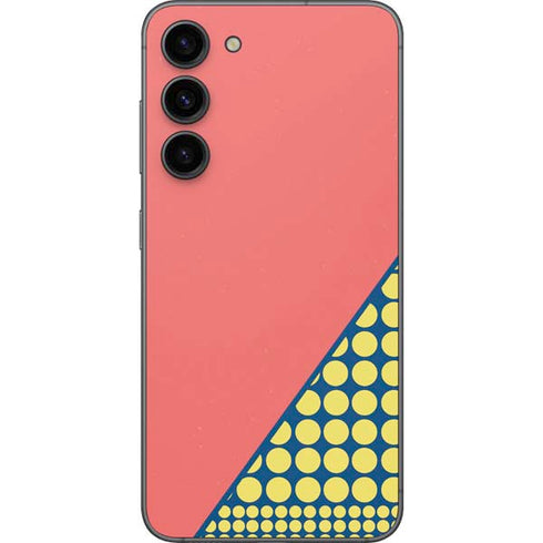 Coral Diagonal Split Galaxy S23 Plus Skin
