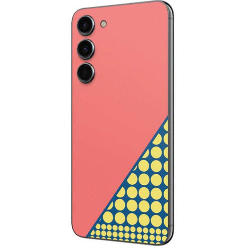 Coral Diagonal Split Galaxy S23 Plus Skin