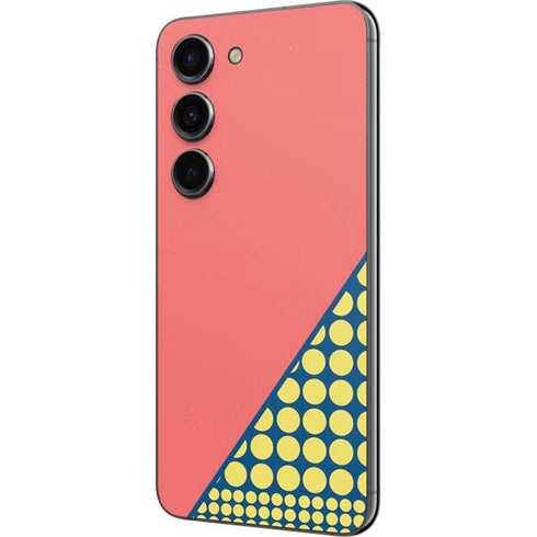 Coral Diagonal Split Galaxy S23 Skin