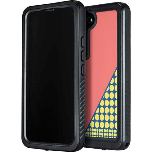 Coral Diagonal Split Galaxy S23 Waterproof Case