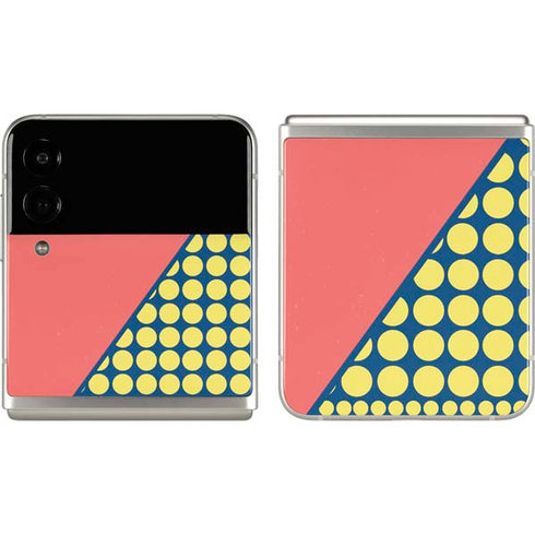 Coral Diagonal Split Galaxy Z Flip3 5G Skin