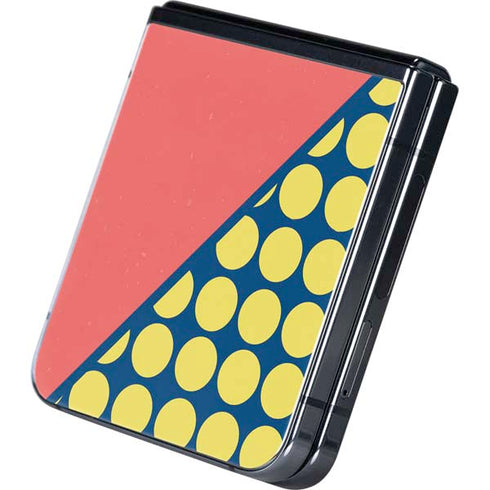 Coral Diagonal Split Galaxy Z Flip5 5G Skin