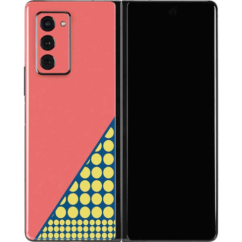 Coral Diagonal Split Galaxy Z Fold2 5G Skin